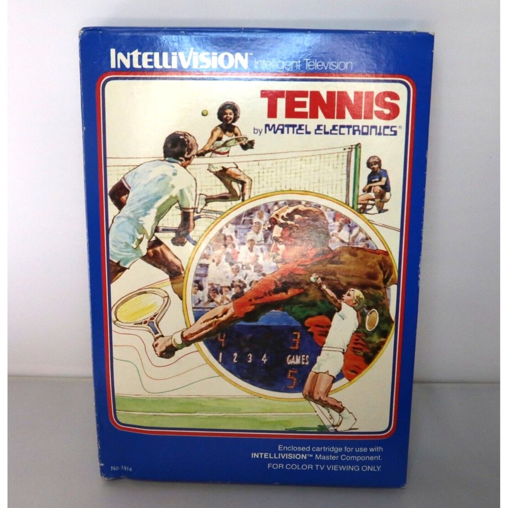 Tennis Intellivision Video Game Complete Manual Brochure Overlays Untested